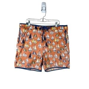 Reyn Spooner Sailboat Print Shorts Swim Trunks